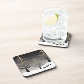 Slapje en Boom Silhouette Elegant Bier Onderzetter (Rechterzijde)