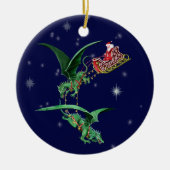 Slapje van de kerstman met Dragons Keramisch Ornament (Voorkant)