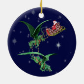 Slapje van de kerstman met Dragons Keramisch Ornament (Achterkant)