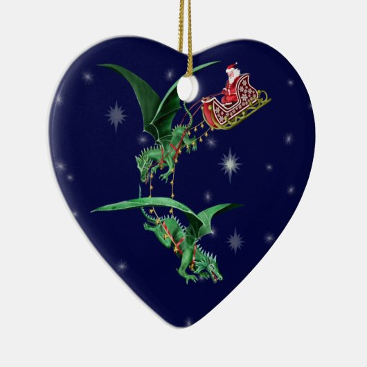 Slapje van de kerstman met Dragons Keramisch Ornament (Rechts)