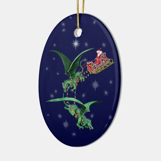 Slapje van de kerstman met Dragons Keramisch Ornament (Links)
