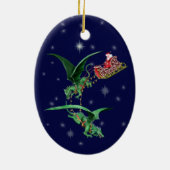 Slapje van de kerstman met Dragons Keramisch Ornament (Achterkant)