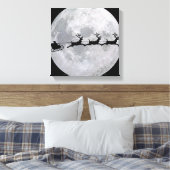 Slapje van de kerstman voor de maan canvas afdruk (Insitu (Slaapkamer))