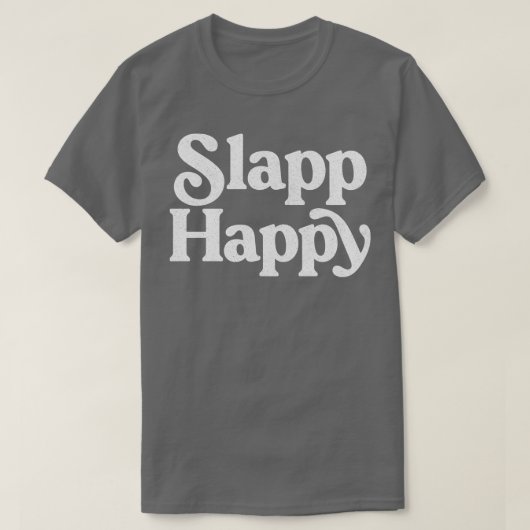 Slapp Happy Faded Style Prog Rock Design T-shirt (Design voorkant)