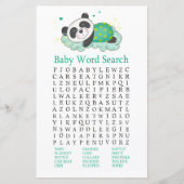 Slappanda Baby shower Word Search Game (Voorkant)