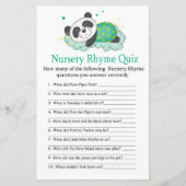 Slappanda Nursery Rhyme Quiz baby shower game (Voorkant)