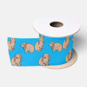 Slappe oorkonijnen satijnen lint