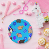 Slappe oren konijnen papieren bordje (Feest)