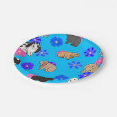 Slappe oren konijnen papieren bordje (Gekanteld)