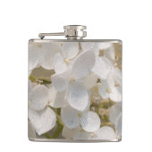 slappe, witte bloemen heupfles (Voorkant)