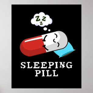 Slappil Funny Medicine Pun Dark BG Poster