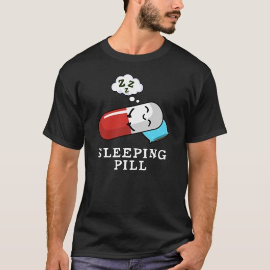 Slappil Funny Medicine Pun Dark BG T-shirt (Voorkant)