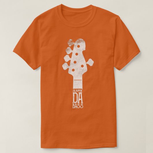 Slappin Da Bass Guitar Player Design 6 T-shirt (Design voorkant)