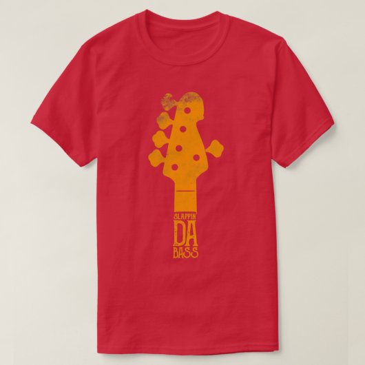 Slappin Da Bass Guitar Player Design T-shirt (Design voorkant)