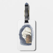 Slappolair beer, waterverf kunst bagagelabel (Achterkant verticaal)