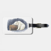 Slappolair beer, waterverf kunst bagagelabel (Achterkant horizontaal)