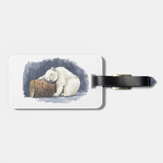 Slappolair beer, waterverf kunst bagagelabel (Achterkant horizontaal)