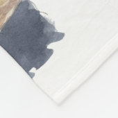 Slappolair beer, waterverf kunst fleece deken (Hoek)