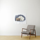 Slappolair beer, waterverf kunst wandkleed (In Situ (horizontaal))