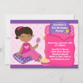 Slappover Birthday Party nodigt Afrikaans-Amerikaa Kaart (Voorkant)