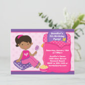 Slappover Birthday Party nodigt Afrikaans-Amerikaa Kaart (Staand voorkant)