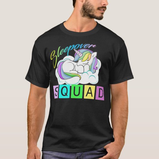 Slappover Squad, Unicorn Thapy Pajama dieren knuff T-shirt (Voorkant)