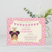 Slappover-verjaardag, Afrikaans-Amerikaans meisje Kaart (Staand voorkant)