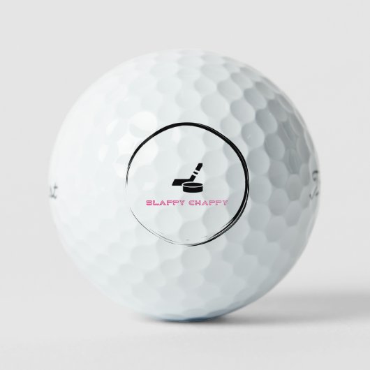 Slappychappy premium golfbal golfballen (Voorkant)