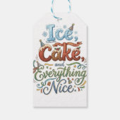 Slapstick Ice Skating Birthday Thank you sticker Cadeaulabel (Achterkant)