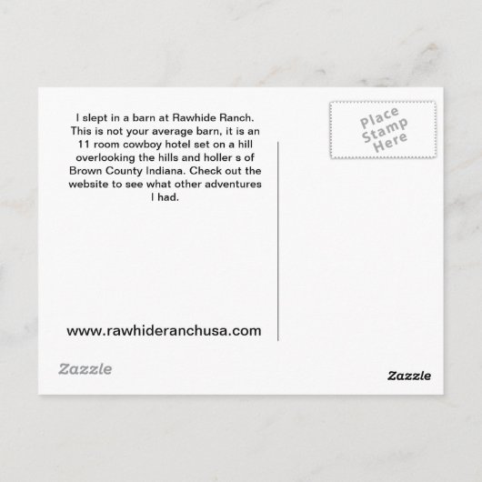 Slapt in een briefkaart (Achterkant)