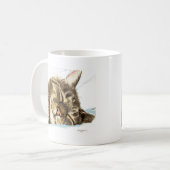 Slaptende kat koffiemok (Voorkant links)