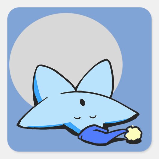 Slapy Blue Star-Sticker Vierkante Sticker (Voorkant)