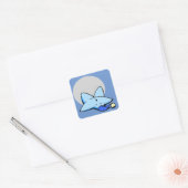 Slapy Blue Star-Sticker Vierkante Sticker (Envelop)