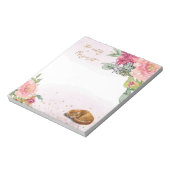 Slapy Cat Illustration Girl Daily Activity Notes Notitieblok (Linkerzijde)