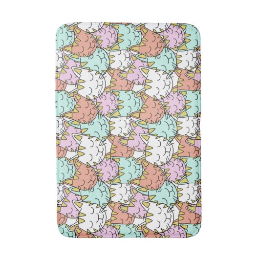 Slapy Cats Pattern badmatten (Voorkant Verticaal)