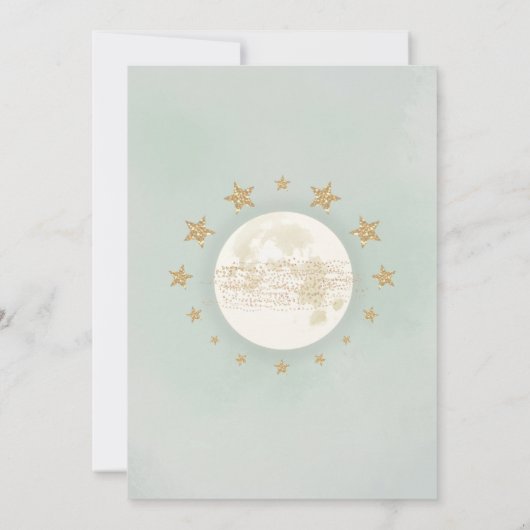 Slapy Elephant Greenery Twinkle Star-Baby shower Kaart (Achterkant)