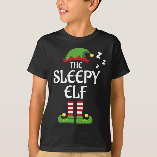 Slapy Elf Family Matching Group met kerst T-shirt (Voorkant)
