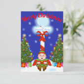 Slapy Elf-kerstfeestuitnodiging Kaart (Staand voorkant)