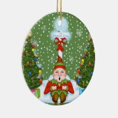 Slapy Elf kerstversiering Keramisch Ornament (Rechts)