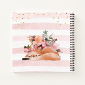 Slapy Fox Illustration Girl Simple Sketchbook Notitieboek (Achterkant)