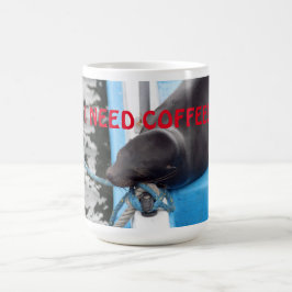 Slapy Galapagos Zee Lion heeft koffie nodig! Koffiemok