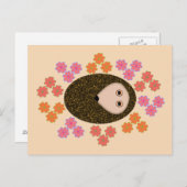 Slapy Hedgel en Briefkaart Flowers (Voorkant / Achterkant)