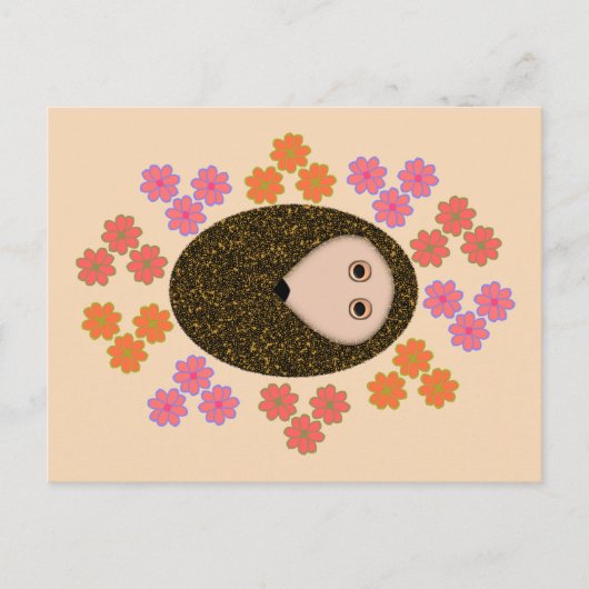 Slapy Hedgel en Briefkaart Flowers (Voorkant)