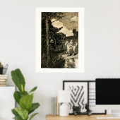 Slapy Hollow: een Horseman met grote afmetingen Poster (Thuiskantoor)