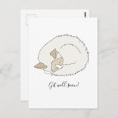 Slapy Kitten krijgen snel weer goed Briefkaart (Voorkant / Achterkant)