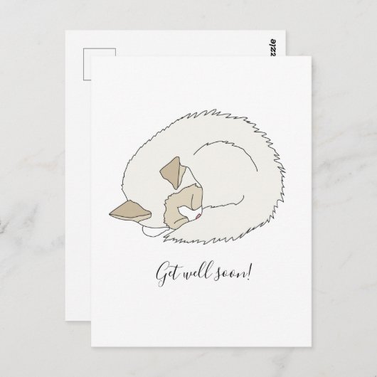 Slapy Kitten krijgen snel weer goed Briefkaart (Voorkant / Achterkant)