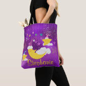 Slapy Moon & Stars Paarse Starry Sky Tote Bag (Dichtbij)