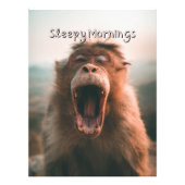 Slapy Mornings - Yawning monkey Foto Afdruk (Voorkant)