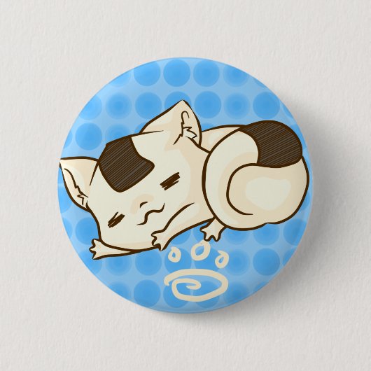 Slapy Onigiri Cat Button (blauw) (Voorkant)