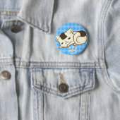 Slapy Onigiri Cat Button (blauw) (In situ)
